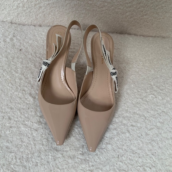 Christian Dior J’adiore light tan patent leather slingback pumps - Picture 4 of 4